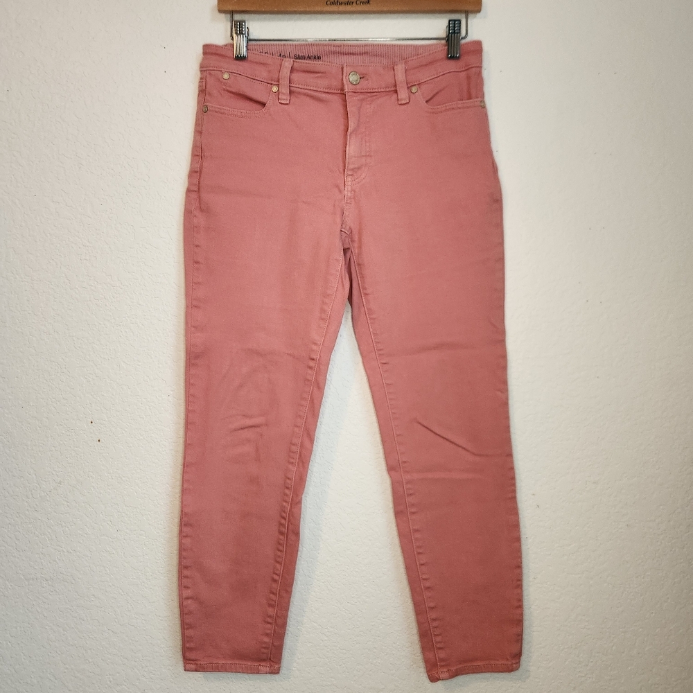 Talbots Slim Ankle Dusty Pink Jeans, Size‎ 4P